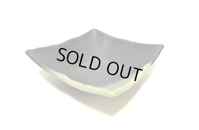 画像4: 手造り　黒８号正角皿　T-０５－４５