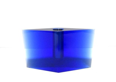 画像8: ガラス花器　涼７-５　クリスタル角瑠璃色