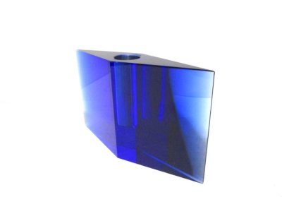 画像9: ガラス花器　涼７-５　クリスタル角瑠璃色