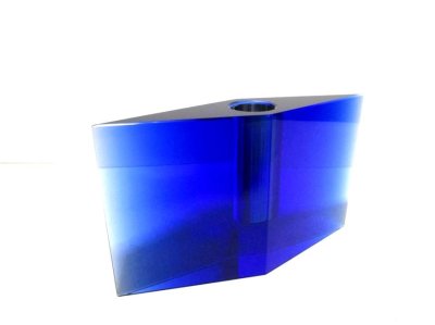 画像11: ガラス花器　涼７-５　クリスタル角瑠璃色