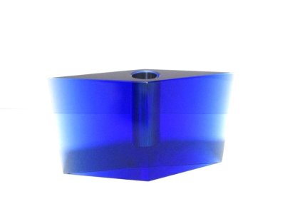 画像7: ガラス花器　涼７-５　クリスタル角瑠璃色