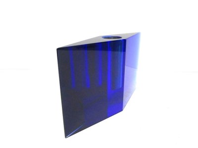 画像10: ガラス花器　涼７-５　クリスタル角瑠璃色