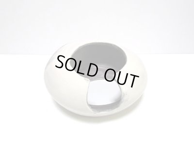 画像8: 手造り 白刷毛目７号丸変型花器 T-０６-１５