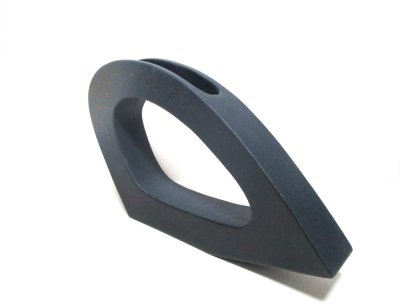 画像3: 手造り 藍色１０号変形リング型花器 T-０６-１７