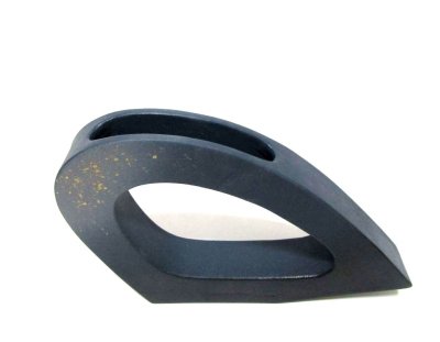 画像12: 手造り 藍色１０号変形リング型花器 T-０６-１７