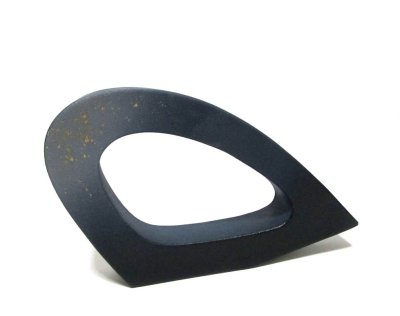 画像11: 手造り 藍色１０号変形リング型花器 T-０６-１７