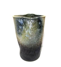 手造り 灰窯変１１.５号ひねり花入　T-０６－３０
