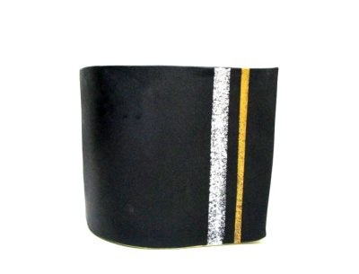 画像8: 手造り 黒１0号大型角型ウエーブ花器　T-０６-２３