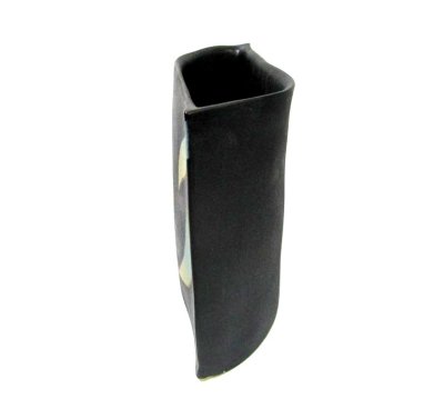 画像5: 手造り 黒１0号大型角型ウエーブ花器　T-０６-２３