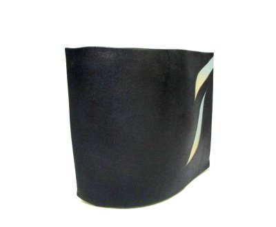 画像12: 手造り 黒１0号大型角型ウエーブ花器　T-０６-２３