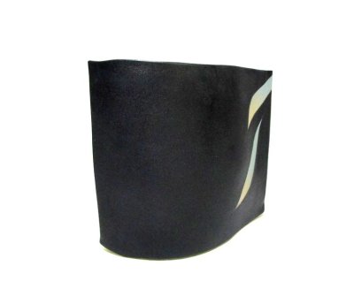 画像11: 手造り 黒１0号大型角型ウエーブ花器　T-０６-２３