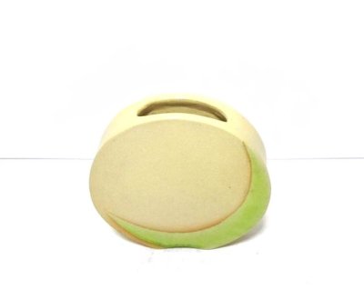 画像3: 手造り 淡黄色７号丸自由花花器 T-０６-１４