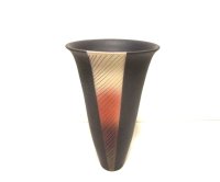 作家物 墨色９号丸太帯生花・立花花器　T-０６－３６
