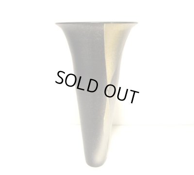 画像7: 作家物 艶消し黒１１号丸細長立花瓶　T-０６－３７