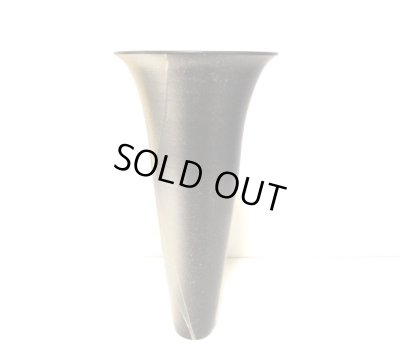 画像4: 作家物 艶消し黒１１号丸細長立花瓶　T-０６－３７