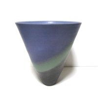 一品作　藤色/黒９号丸大型長鉢　T-０６－５６