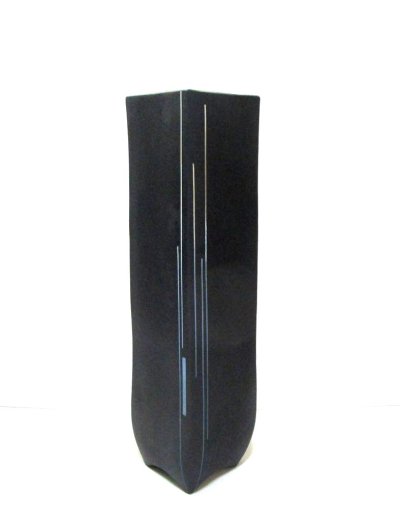 画像4: 一品作　黒３.５号角型長立花・自由花器　T-０６-７１