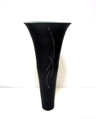 画像7: 一品作　黒６.５号丸大型長立花・自由花花器　T-０６－７２