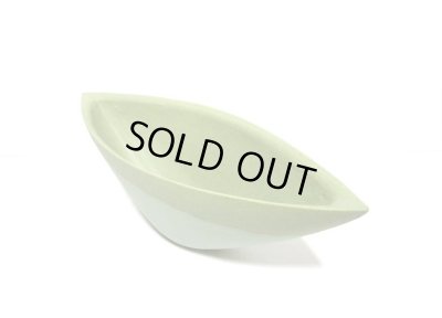 画像5: 手造り 若緑色１３.５号舟形花器　T-０６－７５