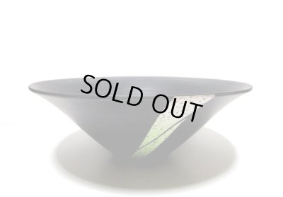 画像3: 一品作　黒１３.５号丸大鉢　縦帯柄　T-０６－８３