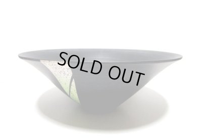 画像6: 一品作　黒１３.５号丸大鉢　縦帯柄　T-０６－８３