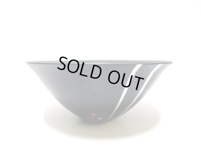 画像7: 作家物 手造り 黒１１号丸広口鉢水玉柄　T-０６-８０