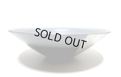 画像4: 作家物 手造り グレー／黒１４.５号丸大鉢 銀太帯柄　T-０６－８４