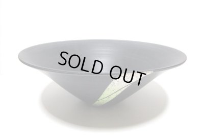 画像11: 一品作　黒１３.５号丸大鉢　縦帯柄　T-０６－８３