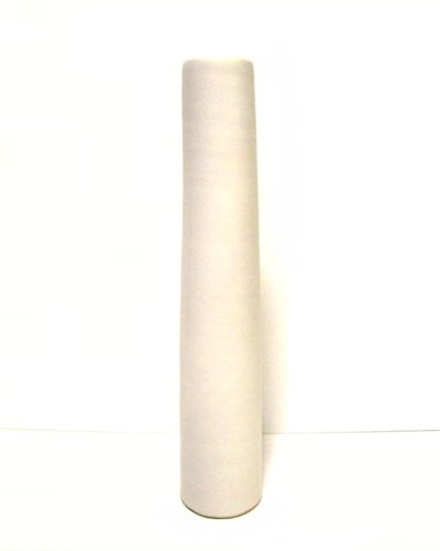 画像1: 特-７７０　手作り白釉１２号丸筒型花器