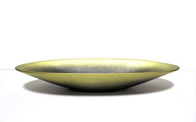 画像7: 特-７７１　陶漆器 金/黒１４.５号舟型水盤