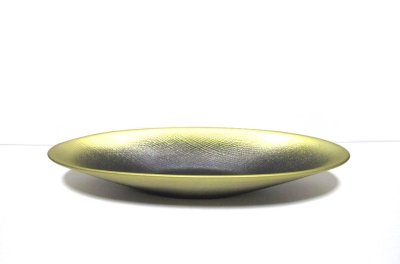 画像2: 特-７７１　陶漆器 金/黒１４.５号舟型水盤