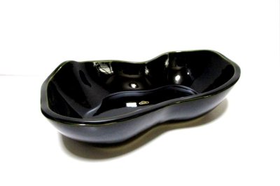 画像11: 特-７７２　黒ツヤ１２号変型水盤