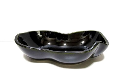 画像7: 特-７７２　黒ツヤ１２号変型水盤