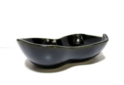 画像6: 特-７７２　黒ツヤ１２号変型水盤