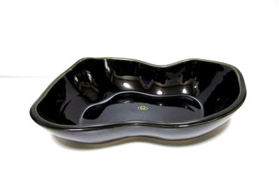 画像2: 特-７７２　黒ツヤ１２号変型水盤