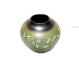 画像7: 特-７７３　モスグリーン７.５号丸彫入花瓶