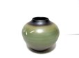 画像4: 特-７７３　モスグリーン７.５号丸彫入花瓶