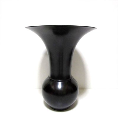 画像2: 特-７７６　銅器　古典丸蕪立華瓶 古銅色　（再生品）（一点限り）