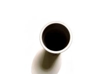 他の写真2: 手作り 白釉１１号細寸胴 茶線彫　T-０７－１１