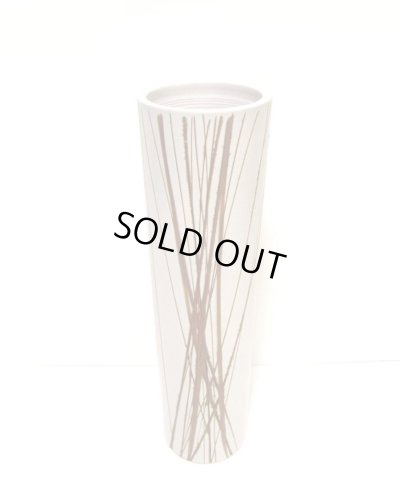 画像2: 手作り 白釉１１号細寸胴 茶線彫　T-０７－１１