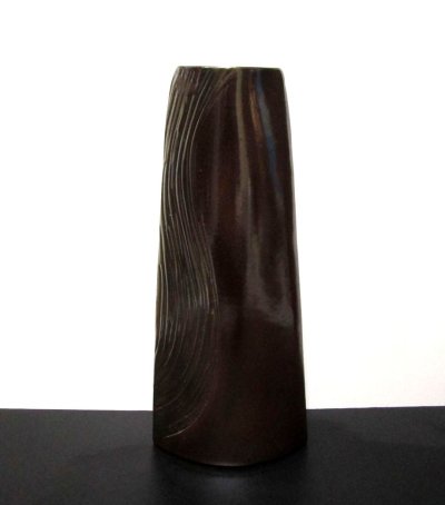 画像1: 手作り　金彩舟型合わせ花器　T-０７－１２