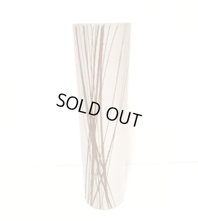 画像10: 手作り 白釉１１号細寸胴 茶線彫　T-０７－１１