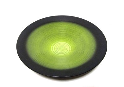 画像3: 黒／黄色 １２.５号丸皿　T-０７-１７　