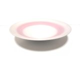 白／ピンク １２.５号丸皿　T-０７-１６　