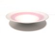 画像5: 白／ピンク １２.５号丸皿　T-０７-１６　