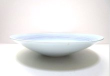 他の写真1: ライトブルー１２号丸皿鉢　T-０７－１９