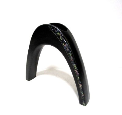 画像3: 黒逆U字ブリッジ型花器　T-０７-３２