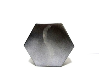 画像1: 銀彩六角型花器（特注品）　T-０７-３１　