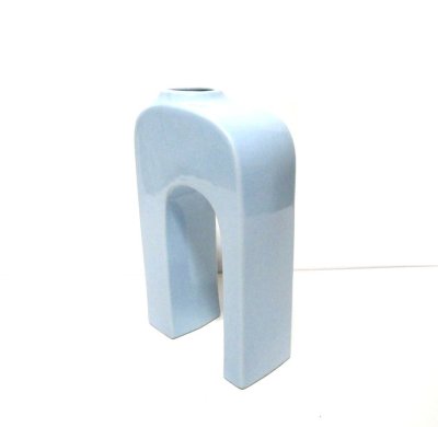 画像7: ライトブルー逆U字ブリッジ型花器　T-０７-２９