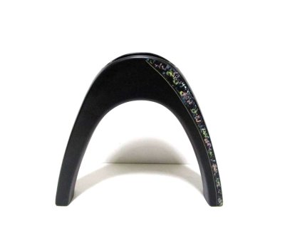 画像1: 黒逆U字ブリッジ型花器　T-０７-３２